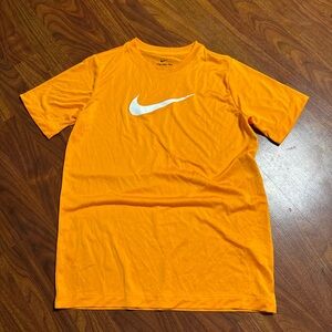 Nike Vibrant Orange Tee with White Swoosh